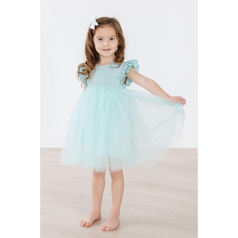 Sage Shimmer Tutu Dress|6-12M|12-24M|2T|3T|4T|5/6