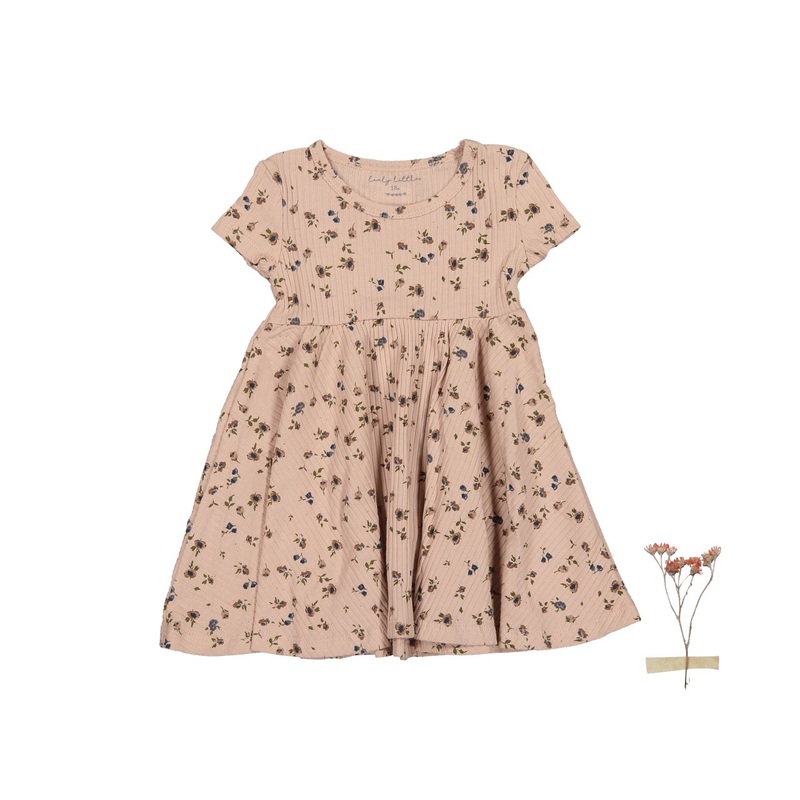 The Printed Short Sleeve Dress – Floral Blush