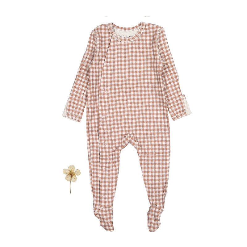 The Printed Snap Romper – Rosewood Gingham