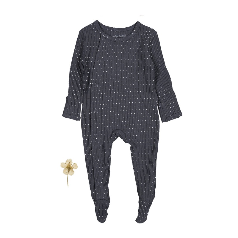 The Printed Snap Romper – Steel Dot
