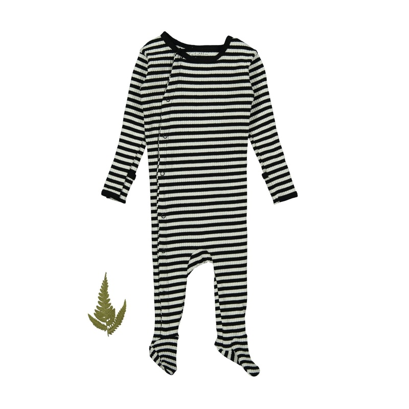 The Printed Snap Romper – Stripe