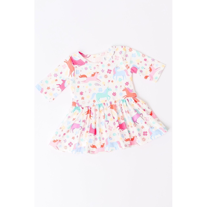 Unicorn Wish Twirl Bodysuit|0-3M|3-6M|6-12M|12-18M|18-24M