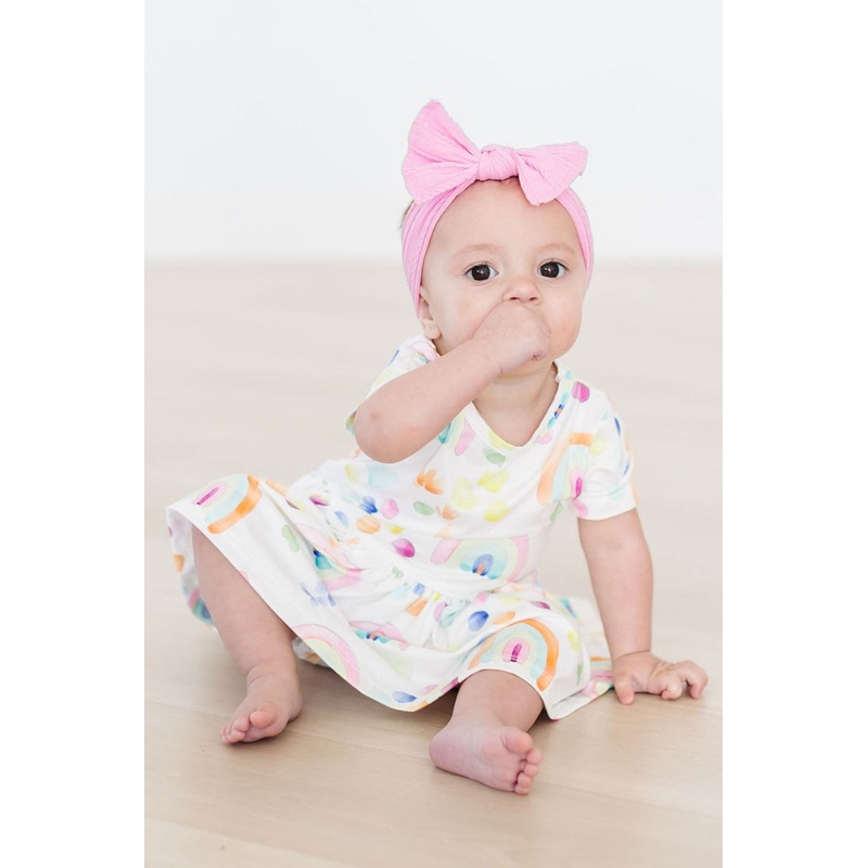 Watercolor Rainbows S/S Twirl Bodysuit