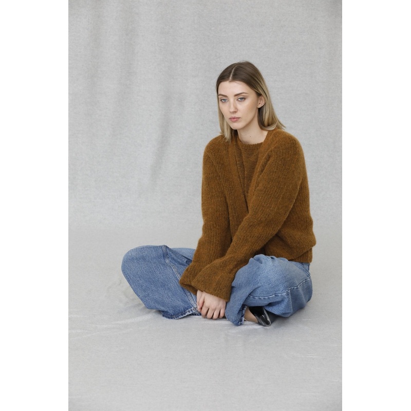 Cardigan Con Risvolti in Misto Lana E Alpaca – Perla