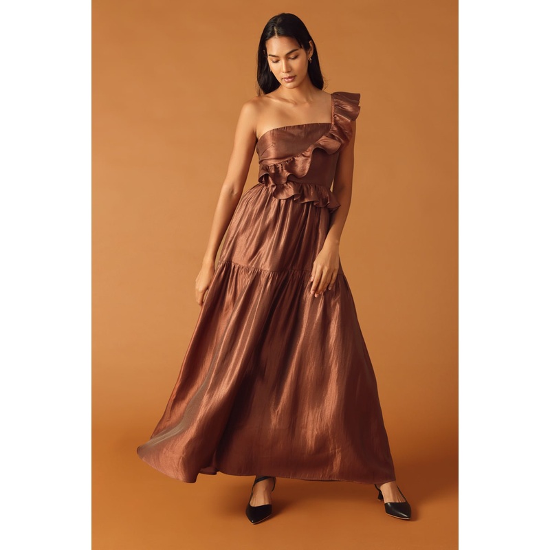 FIND THE ANSWER WOVEN MAXI DRESS