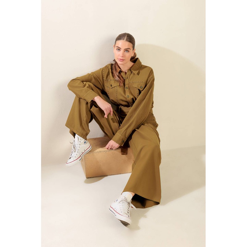 FLEETING WHISPERS TWILL JUMPSUIT