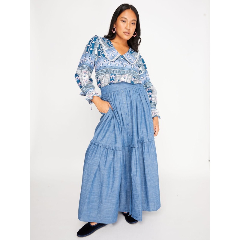 Mimi Skirt Chambray|XXS|XS|S|M|L|XL|XXL|XXXL