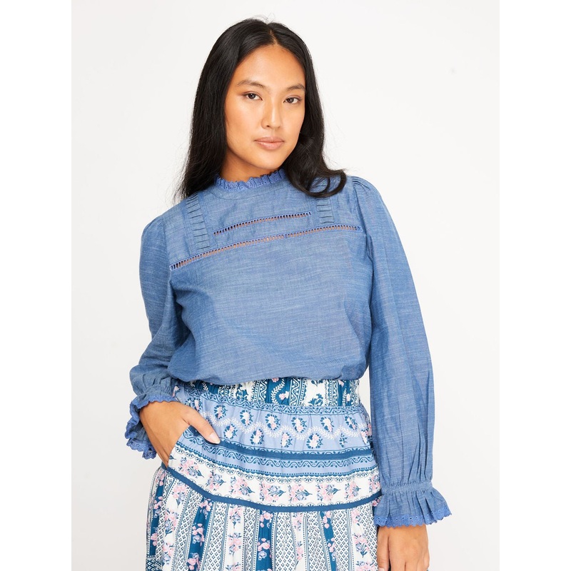 Ruby Blouse Chambray|XXS|XS|S|M|L|XL|XXL