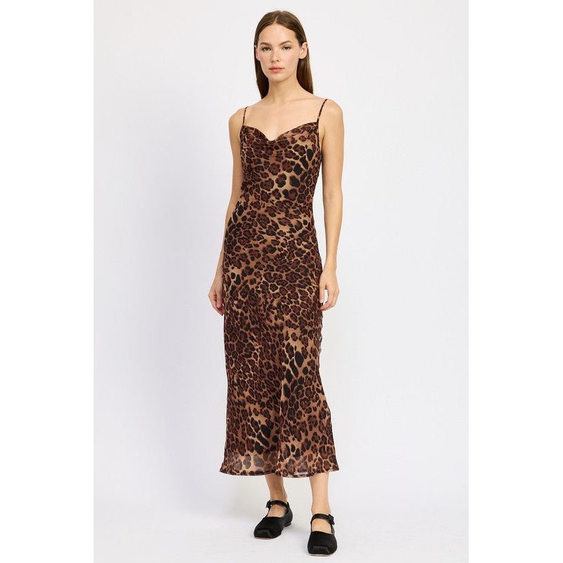 SPAGHETTI STRAP MAXI DRESS|LEOPARD|S|M|L