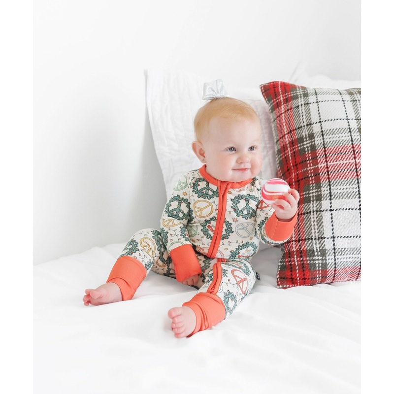 ZIP ROMPER – Christmas Peace|0/3m|3/6m|6/12m|12/18m|18/24m|2/3T