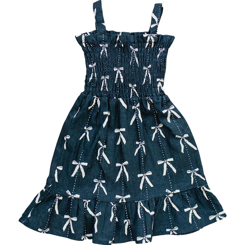 Bow Linen Dress|0-3|3-6|6-12|18|2T|3T|4T|5T/6Y|7Y/8Y|9Y/10Y|11/12Y