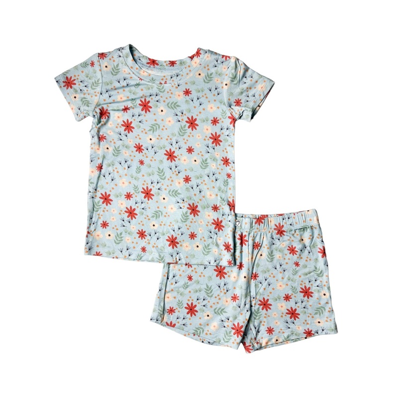 Fall Floral | Two Piece Pajama Short Set