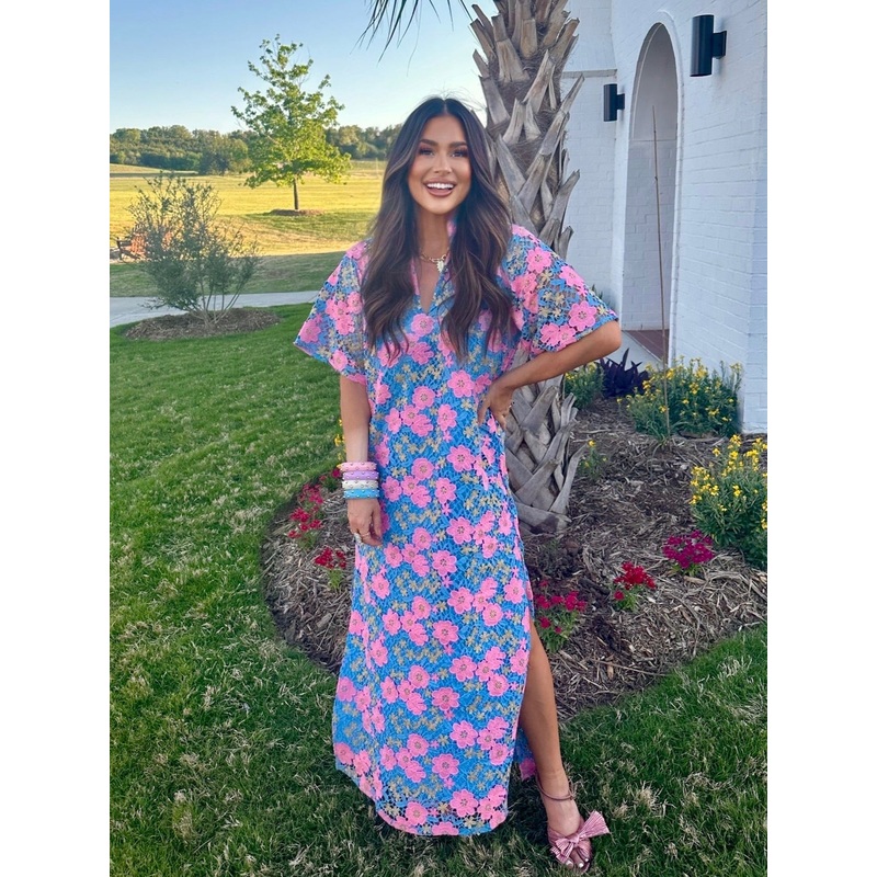 Leighton Pansy Maxi Dress|XS|S|M|L|Blue