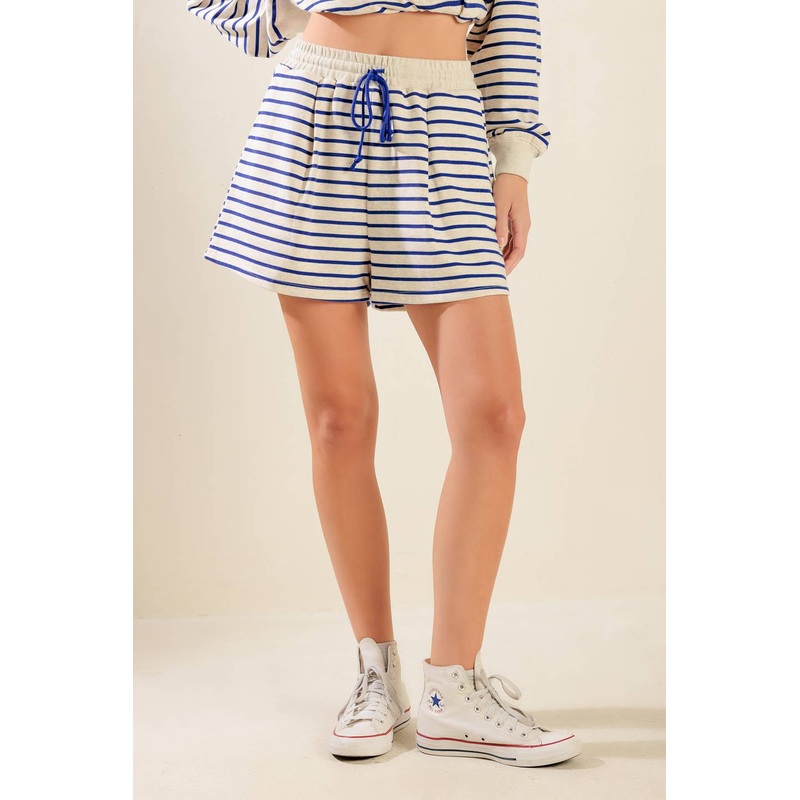 LOVER GIRL FRENCH TERRY SHORT|CREAM/PUMPKIN|OATMEAL/BLUE|S|M|L