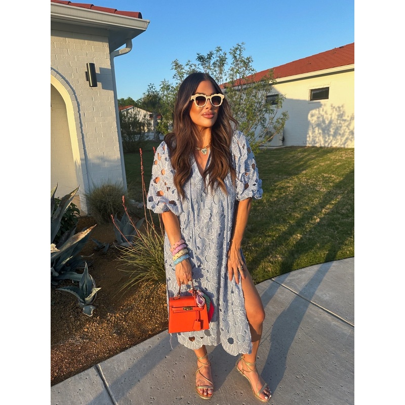 Pamela Poppy Maxi Dress|XS|S|M|L|XL|Blue