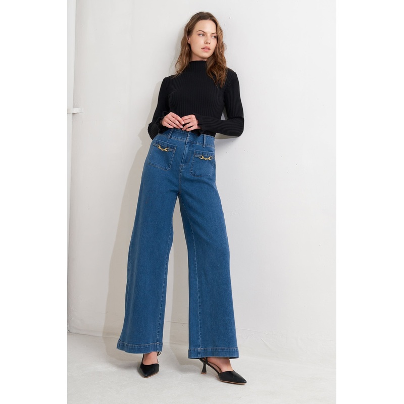 TIMELESS BLUE DENIM PANTS|DENIM|S|M|L