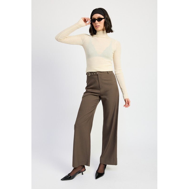 TROUSER PANTS WTIH ADJUSTABLE WAIST BAND BUCKLE