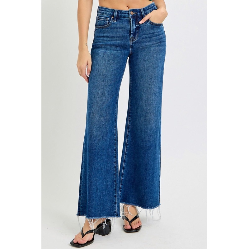 Tummy Control High Rise Wide Leg Jeans