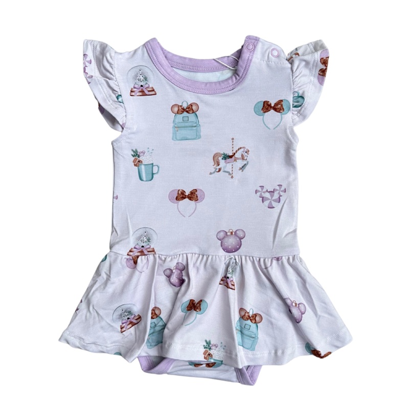 Christmas at the Park – Twirl Bodysuit Dress (flutter sleeve)