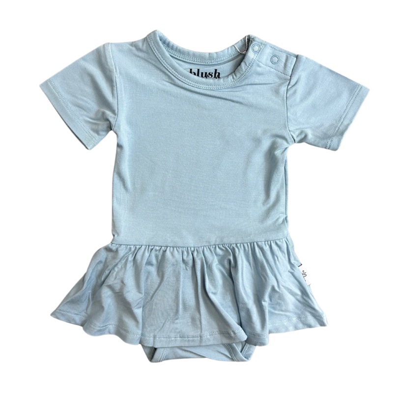 Dusty Blue – Bodysuit Dress|0-3M|3-6M|6-12M|12-18M|18-24M|2/3T