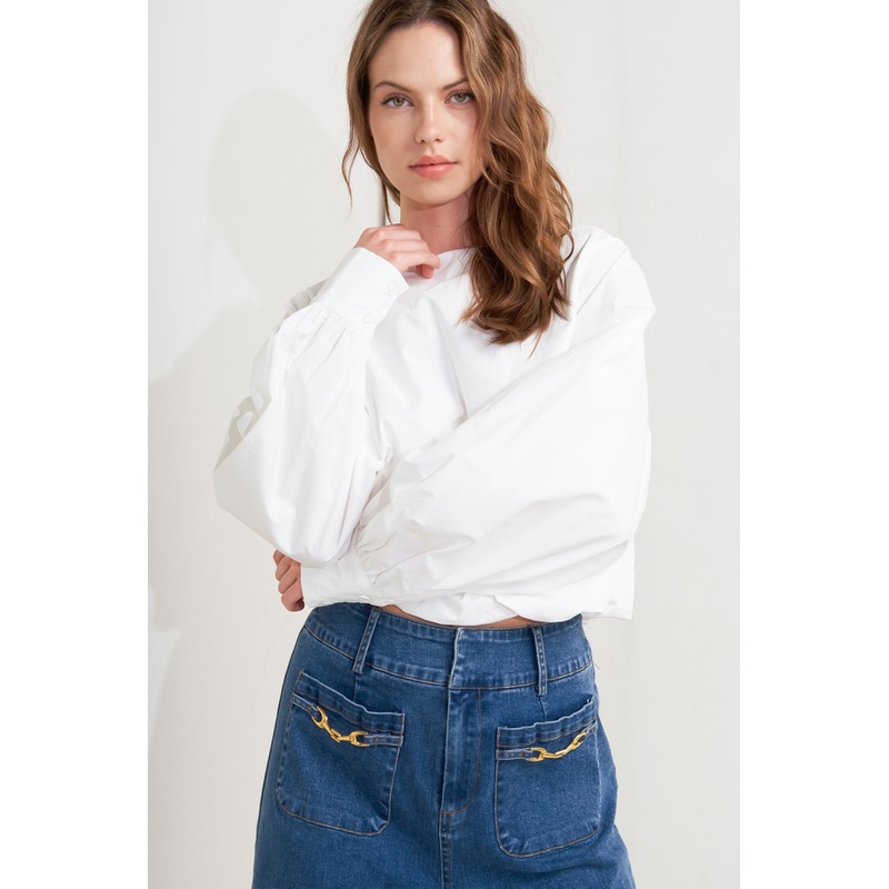 LAUREN TOUCH WOVEN TOP|OFF WHITE|S|M|L