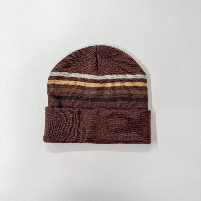 VINTAGE STRIPES BEANIE – COCOA