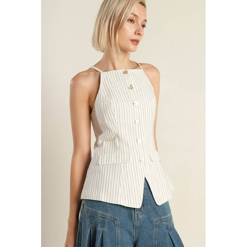 LEAD THE WAY WOVEN SEERSUCKER TOP