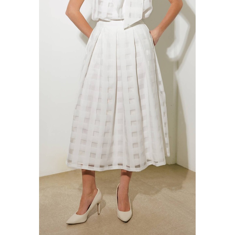 LET’S KEEP GOING ORGANZA MIDI SKIRT