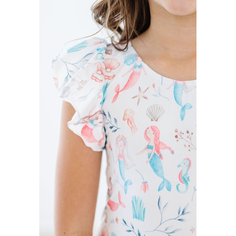 Mermaid Friends S/S Flutter Sleeve Leotard