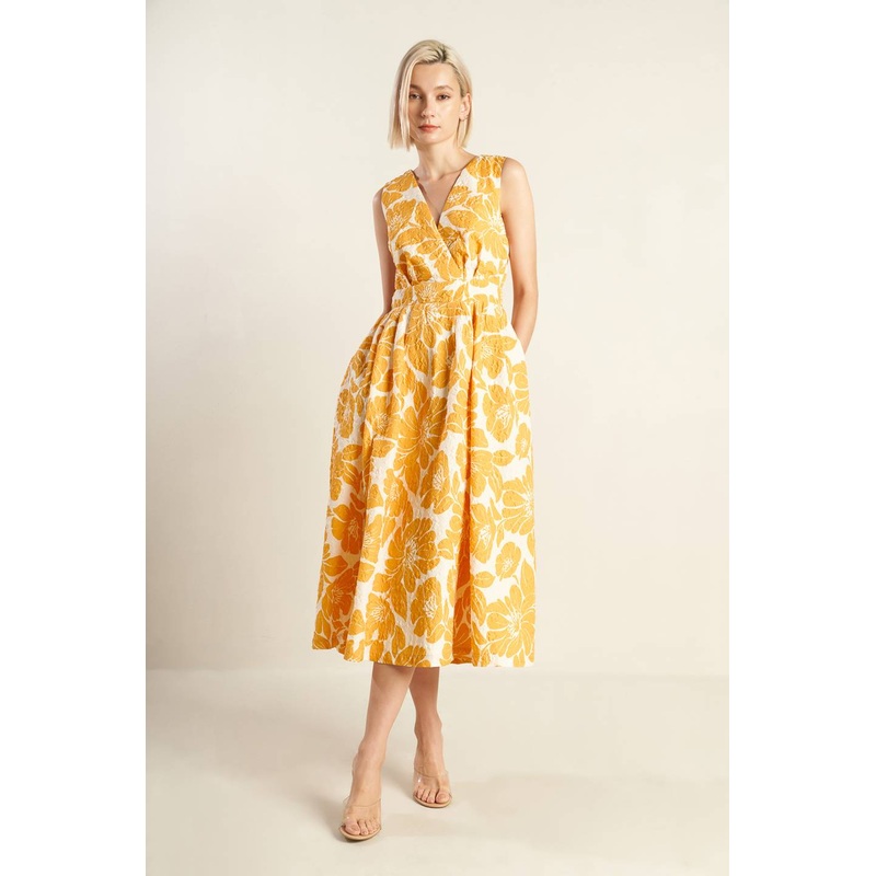 STARDUST STARLIGHT WOVEN MIDI DRESS