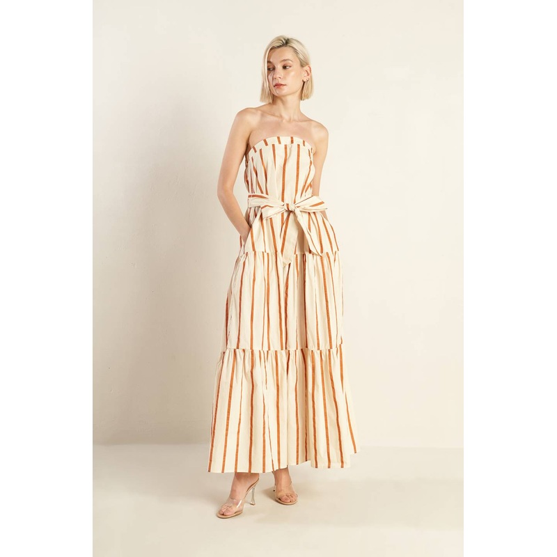 SWEET REMINISCENCE WOVEN MAXI DRESS