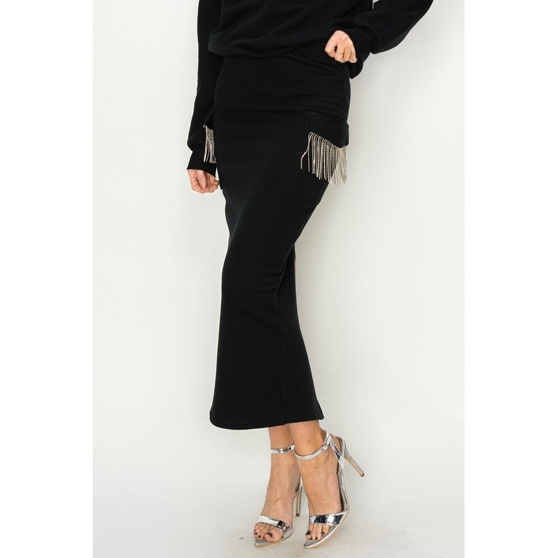 WESTERN TASSEL SKIRT|black|S|M|L|XL
