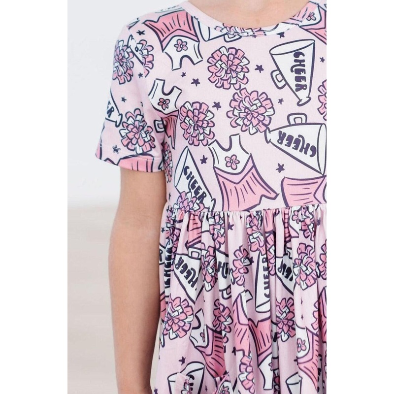 Cheer S/S Pocket Twirl Dress|6-12M|12-24M|2T|3T|4T|5/6|7/8|9/10