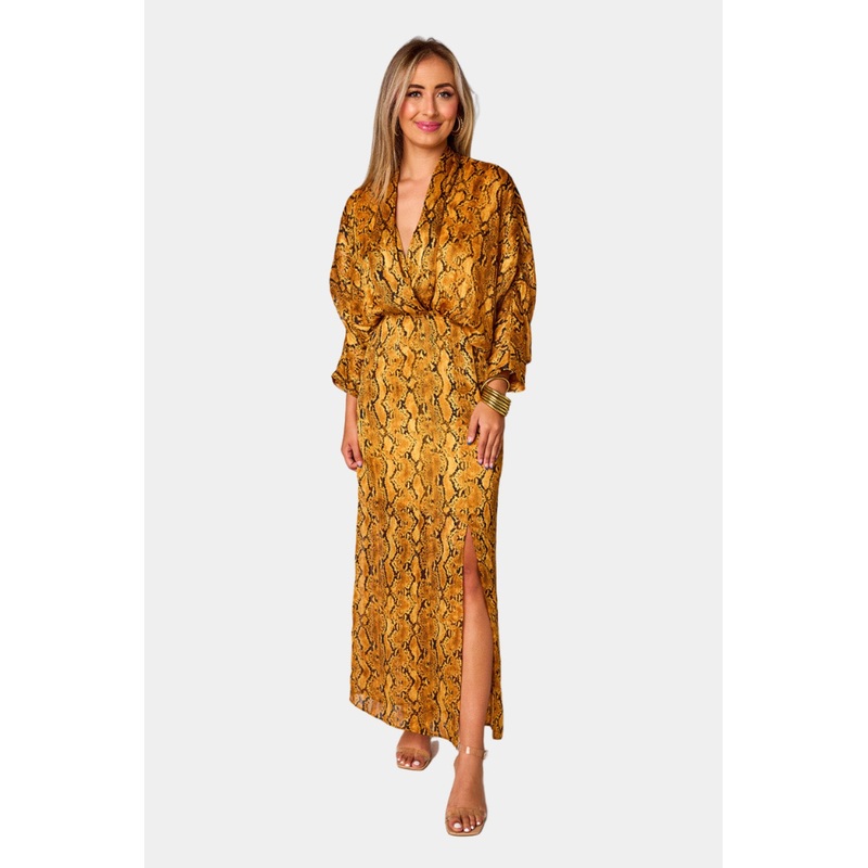 Jude Long Sleeve Maxi Dress – Snake Charmer
