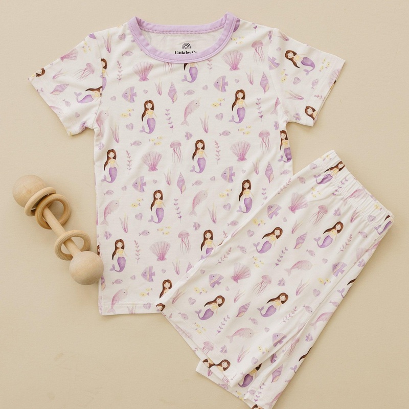 Mia’s Mermaids 2pc Bamboo Pajamas *see size notes