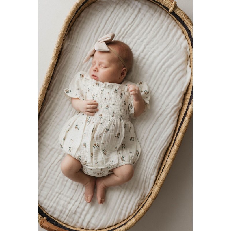 Muslin Romper | Garden Days|Newborn|0-3 Months|3-6 Months|6-12  Months|12-18 Months|18-24 Months