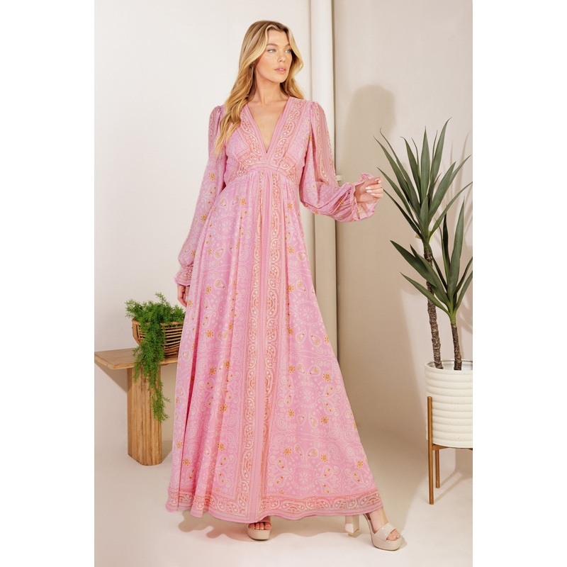 RIPPLES OF TIME WOVEN MAXI DRESS