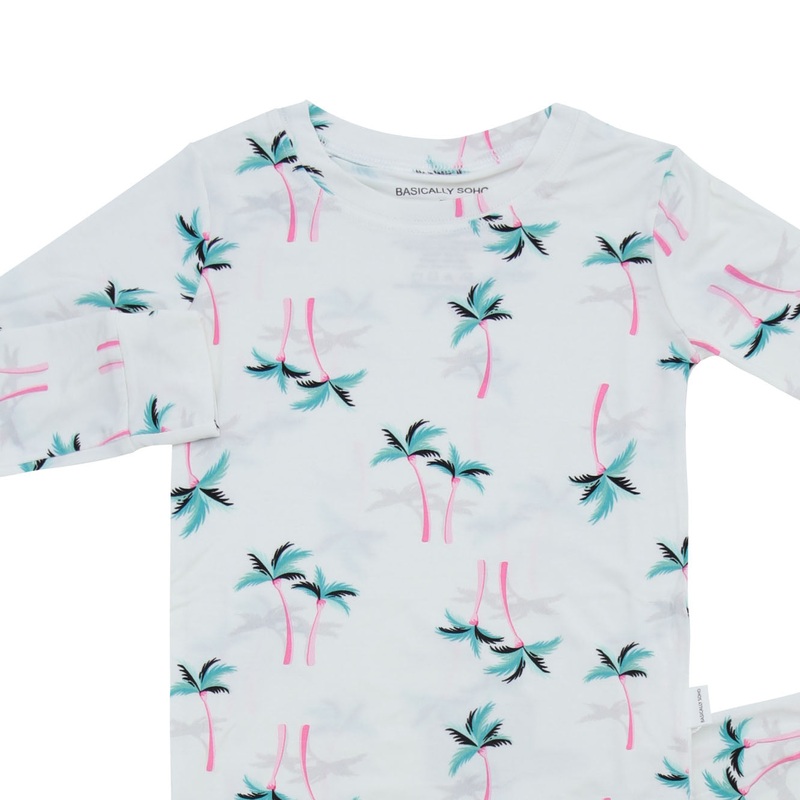 Two-Piece Set in Palm – White|2T|3T|4T|5T