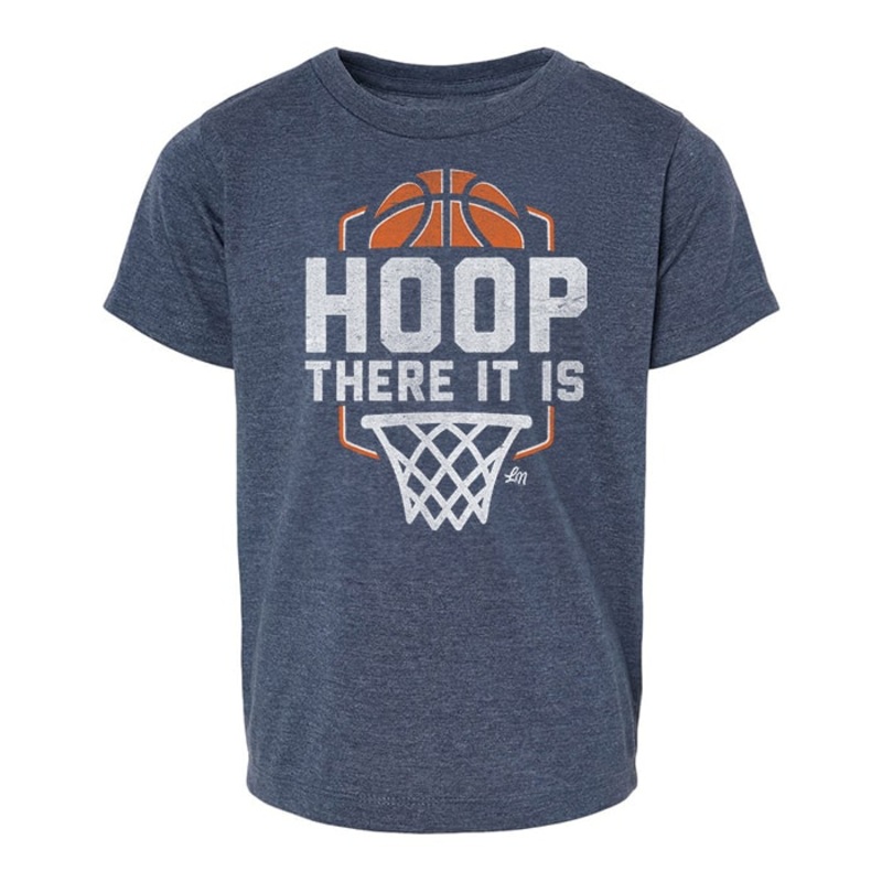 Hoop There It Is Tee|2T|3T|4T|5T|YS (6/8)|Heather Navy