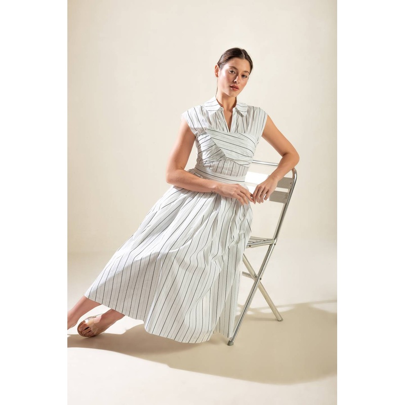 INCREDIBLY SENSATIONAL WOVEN MIDI DRESS