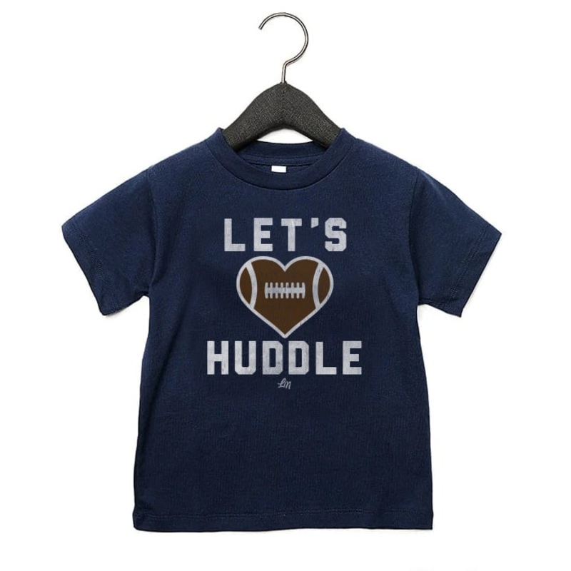 Let’s Huddle Tee|3-6 Months|6-12 Months|12-18 Months|18-24 Months|2T|3T|4T|5T|YS (6/8)|Navy Blue