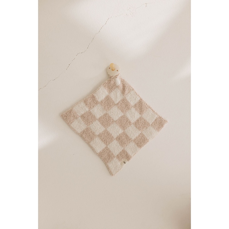 Lovey | Taupe & White Checkerboard