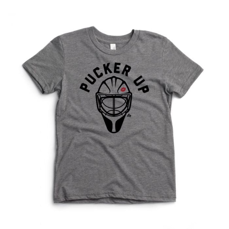 Pucker Up Tee|3/6|6/12|12/18|18/24|2T|3T|4T|5T|Heather Grey