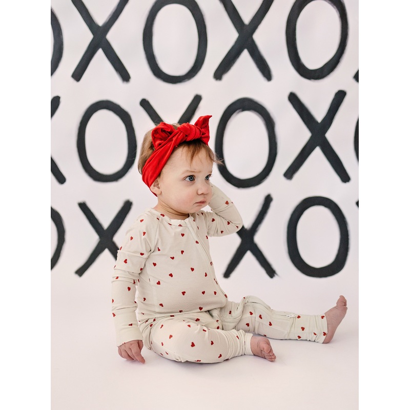 Tiny Hearts Bamboo Zippy Romper