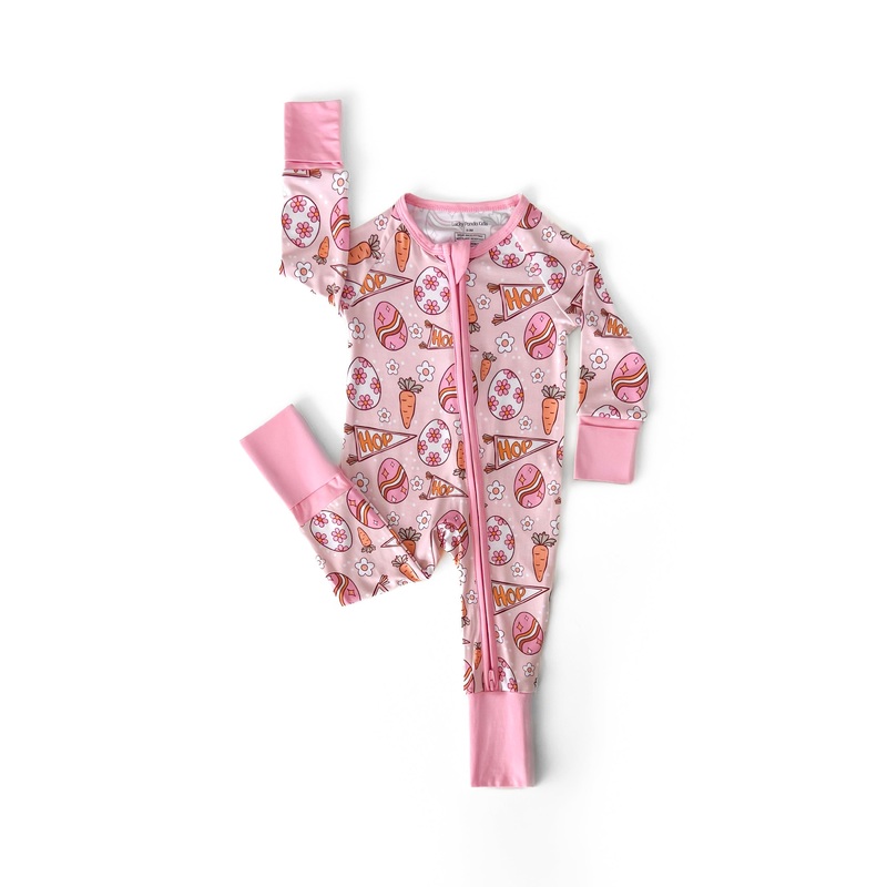 Bamboo Zip Romper | Easter Hop