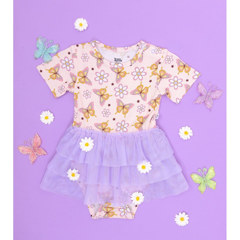 BLOSSOMIN’ BUTTERFLY DREAM TUTU BODYSUIT DRESS