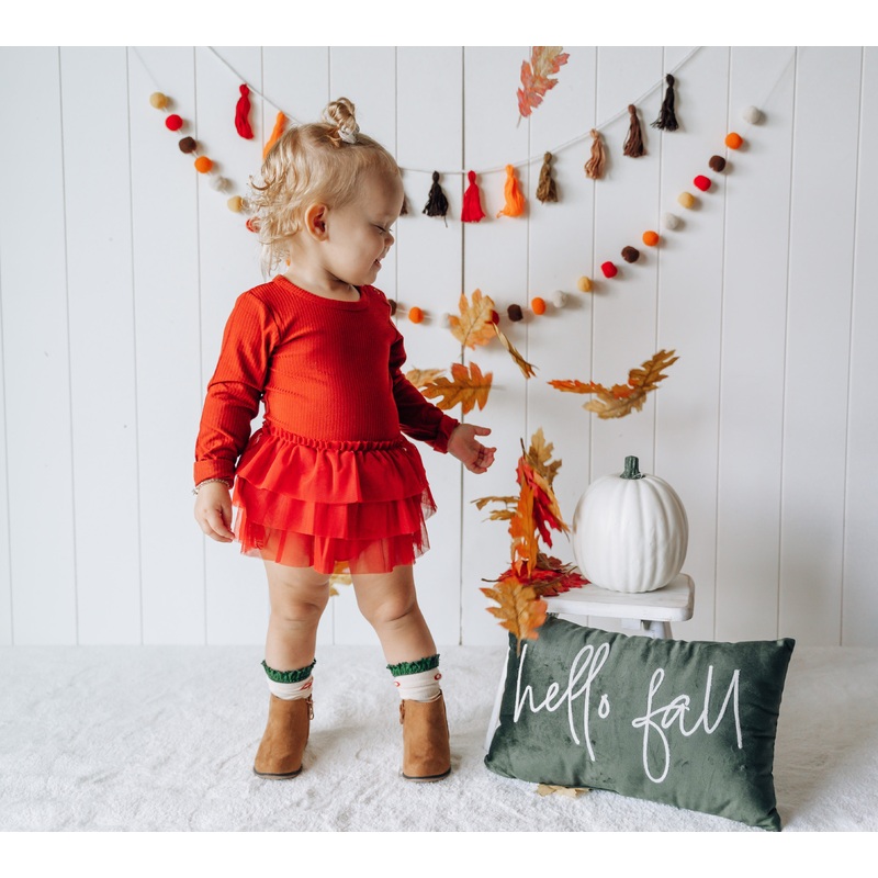 BRICK RIB DREAM TUTU BODYSUIT DRESS