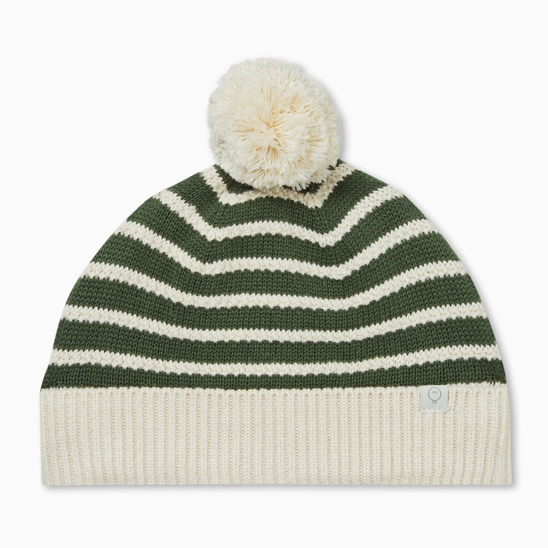 Knitted Stripe Hat – Pine Stripe