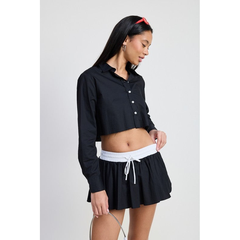 LONG SLEEVE COLLARED BUTTON UP SHIRT