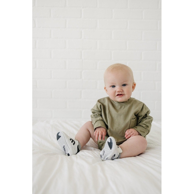 Long-Sleeved Pocket Tee Romper